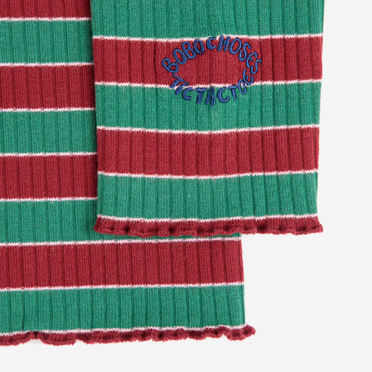 MUTLI-COLORED STRIPED TURRLENECK SHIRT