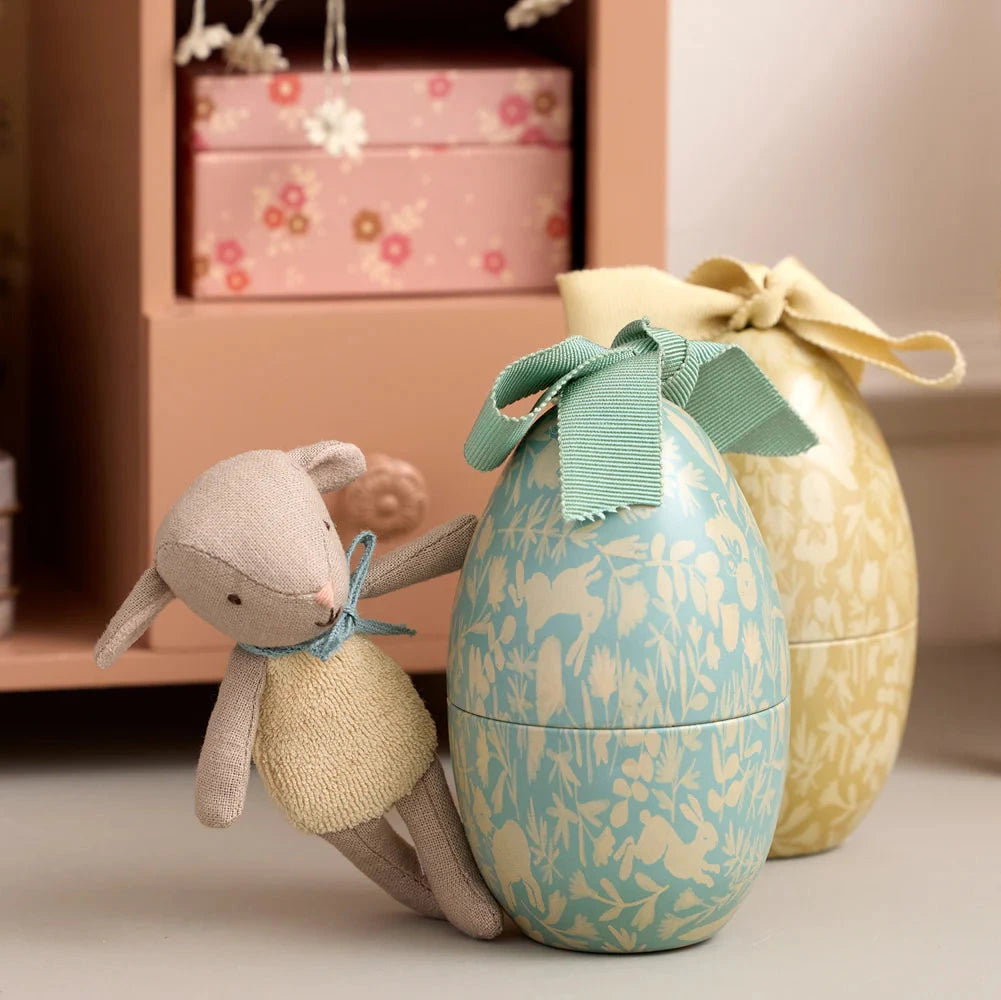 EASTER EGG WITH MICRO LAMB SMALL - DUSTY MINT