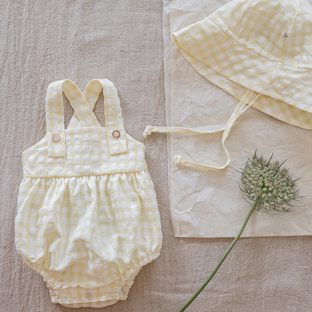 PATRAS ROMPER - YELLOW GINGHAM