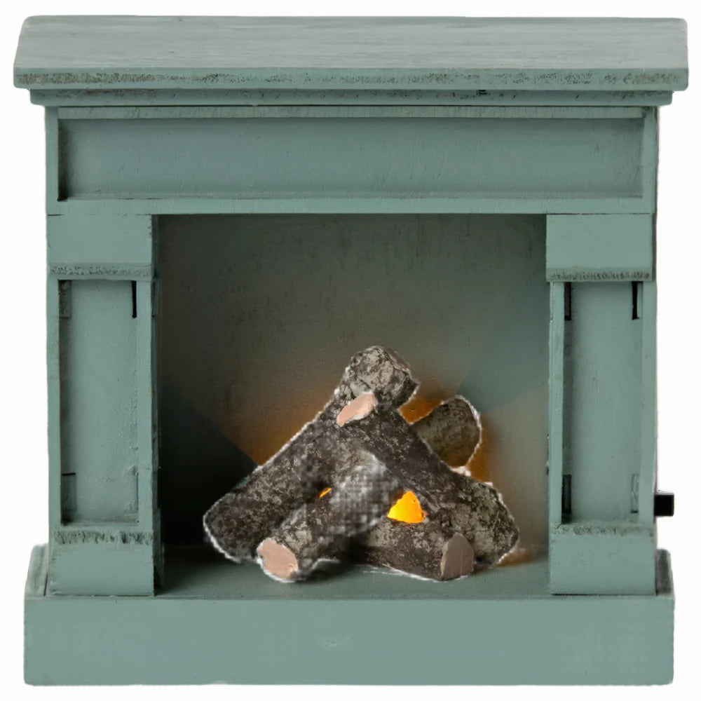 MAILEG MOUSE FIREPLACE - BLUE
