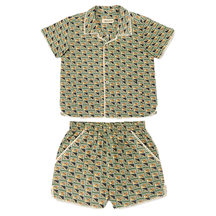 TRAVELERS SHORTS - LAWN STAMPS