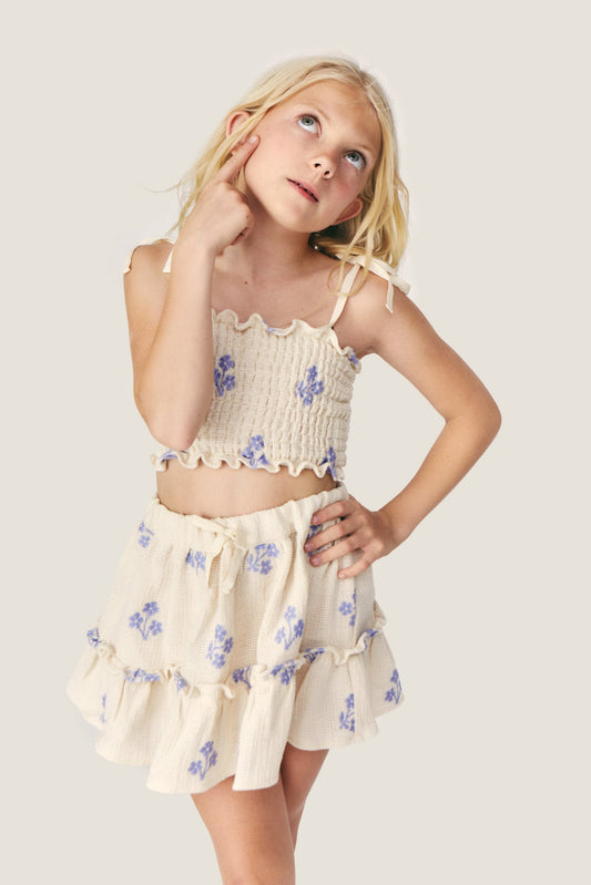 SANDRINE FLORAL JACARD SKIRT