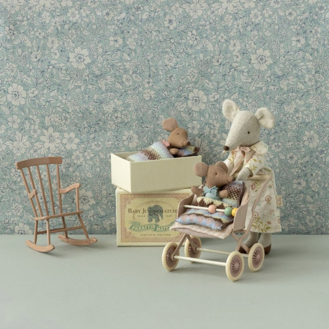 MAILEG LIMITED EDITION SLEEPY/WAKEY IN MATCHBOX - GIRL