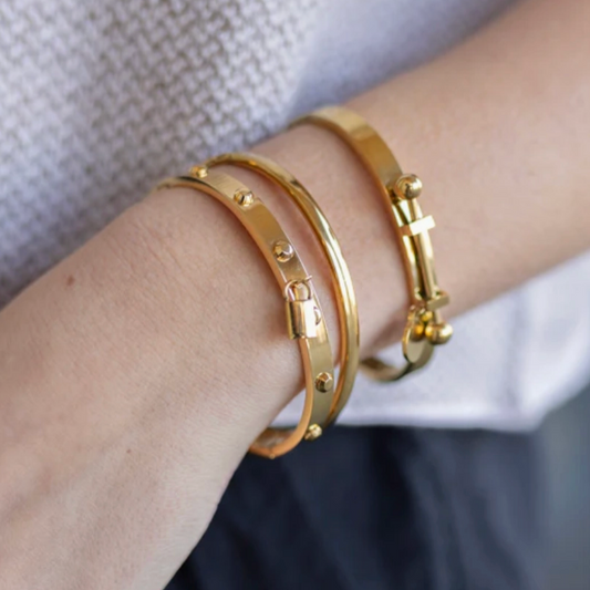 BELLE FLEXI BANGLE BRACELET - GOLD