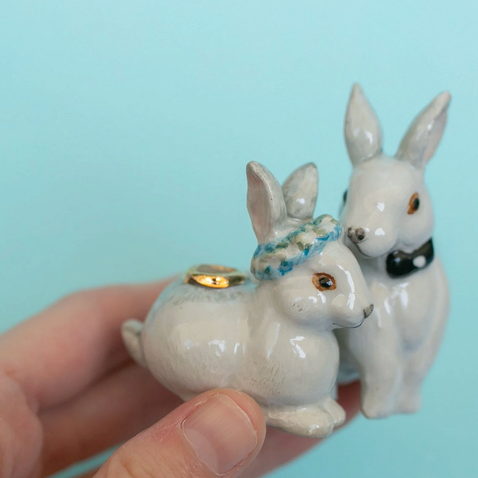 LOVE BUNNIES CAKE TOPPER