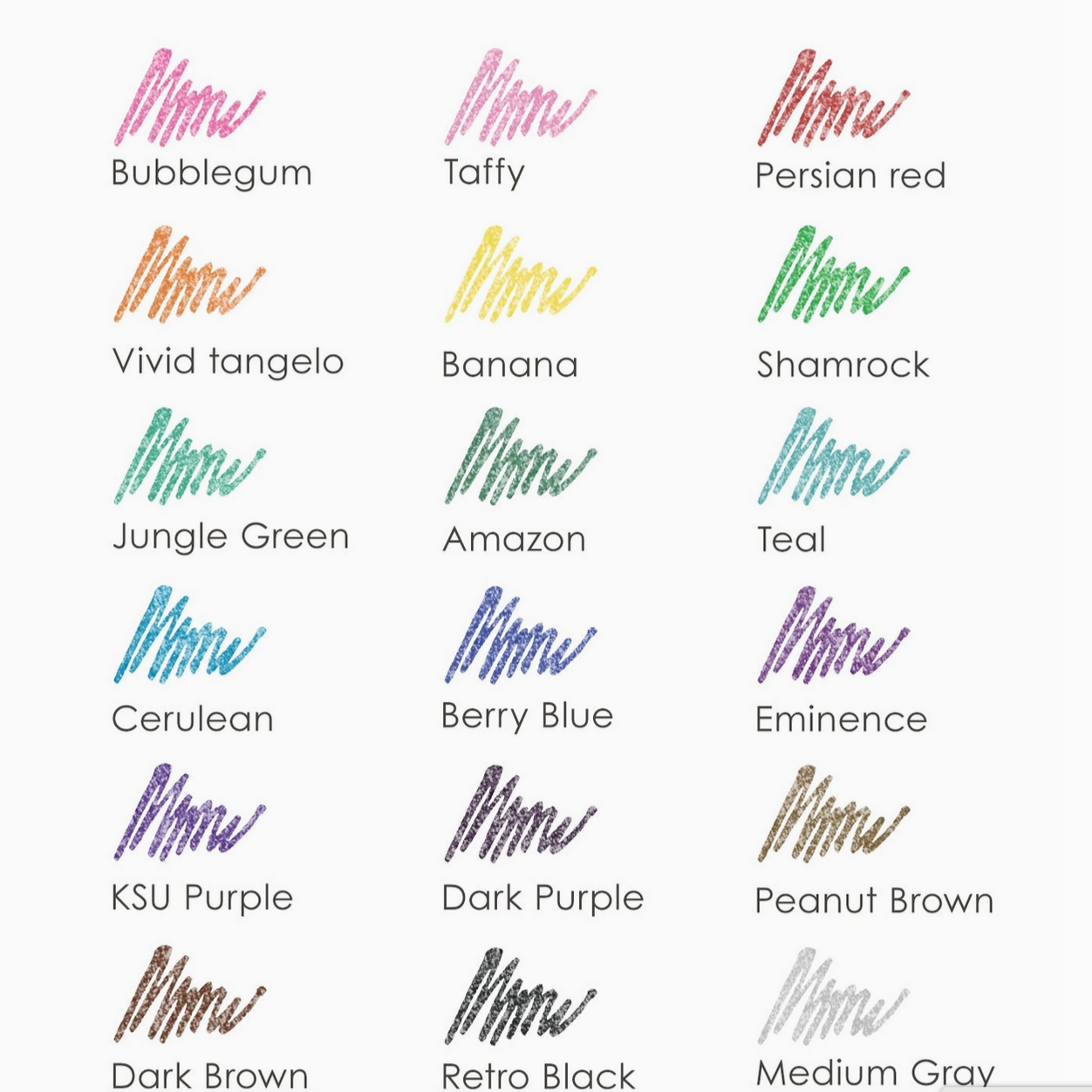 RETRACTABLE GLITTER GEL PENS - 18 SET