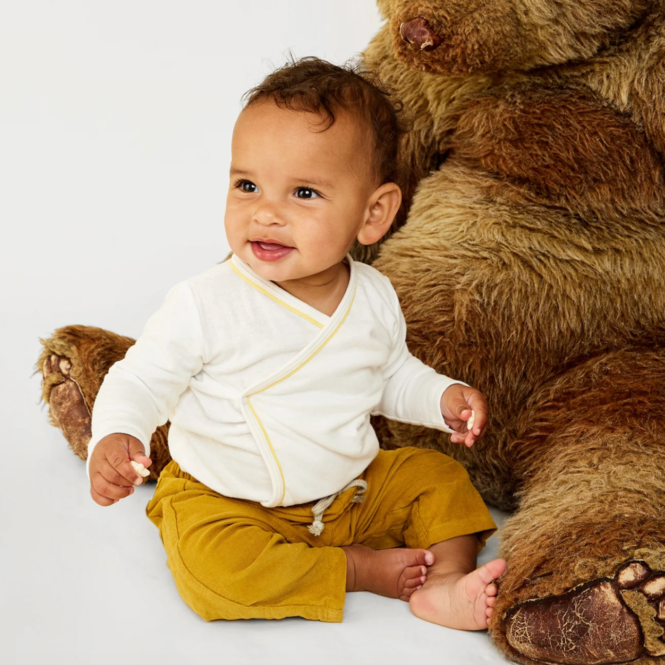 YELLOW PIPING ONESIE