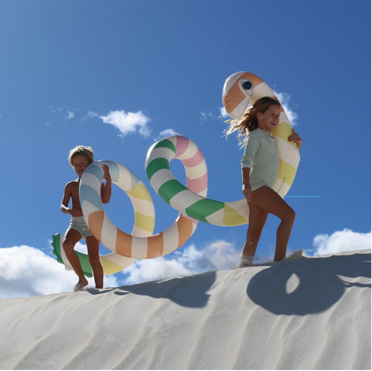 GIANT INFLATABLE NOODLE POOLSIDE SORBET STRIPE