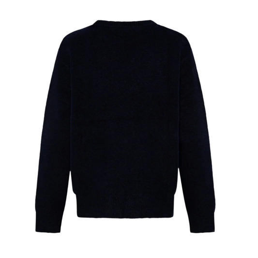 JEFF C NECK SEOUL SWEATER - NAVY