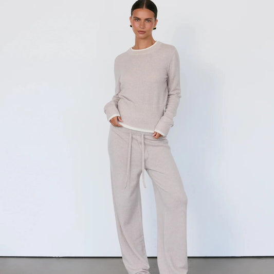 TOVE CASHMERE PULLOVER - STONE