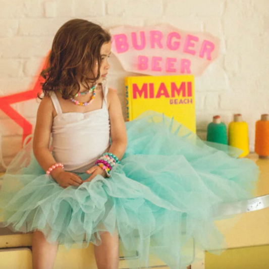 LONG ROCK TUTU SKIRT - BLUE