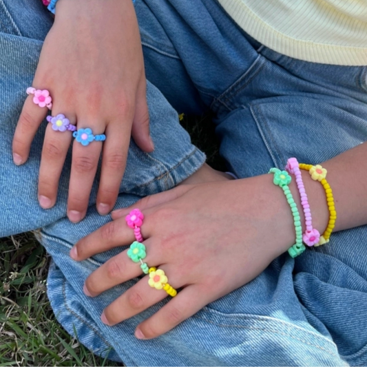 BEAD FLOWER RING