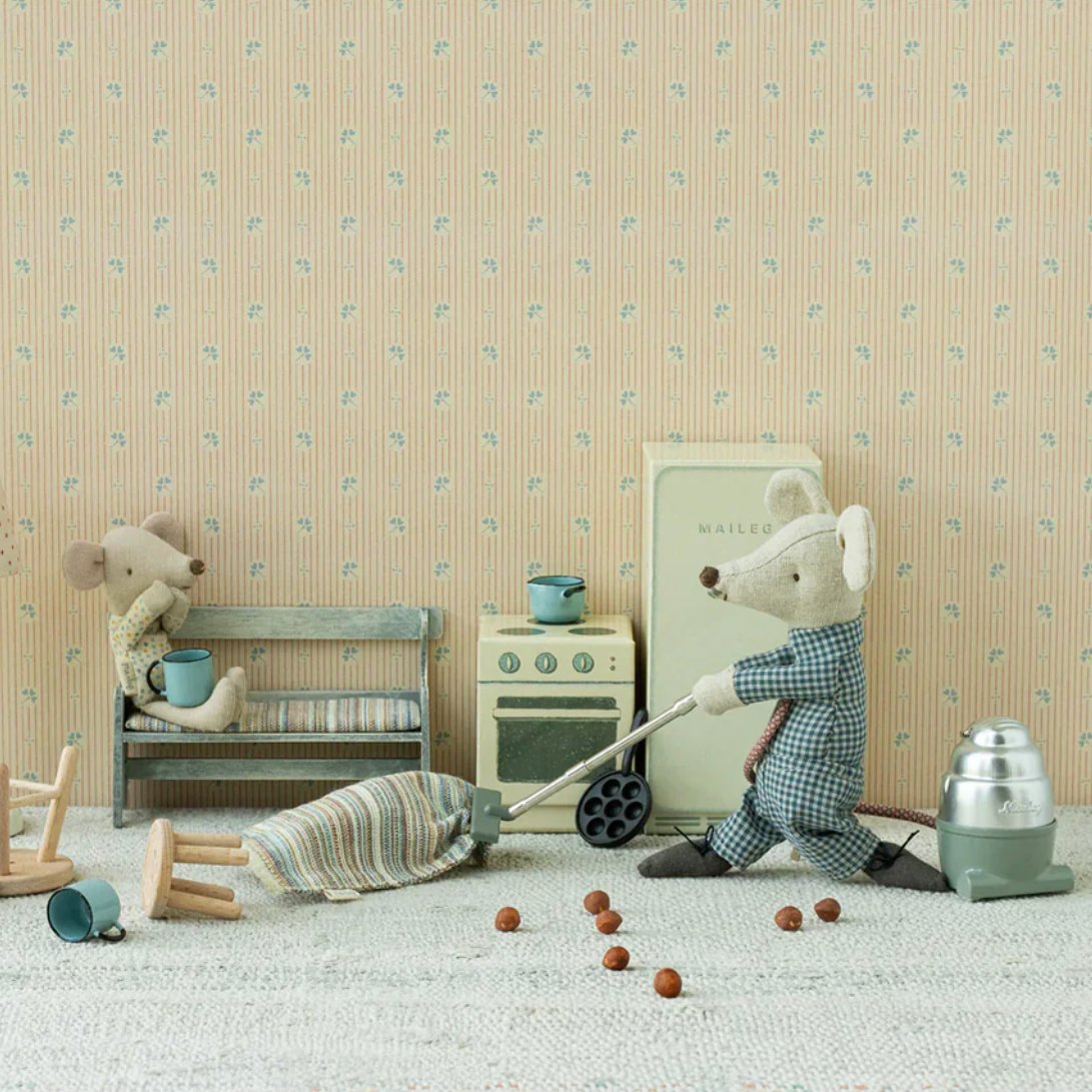 MAILEG MINATURE STRIPE RUG -BLUE