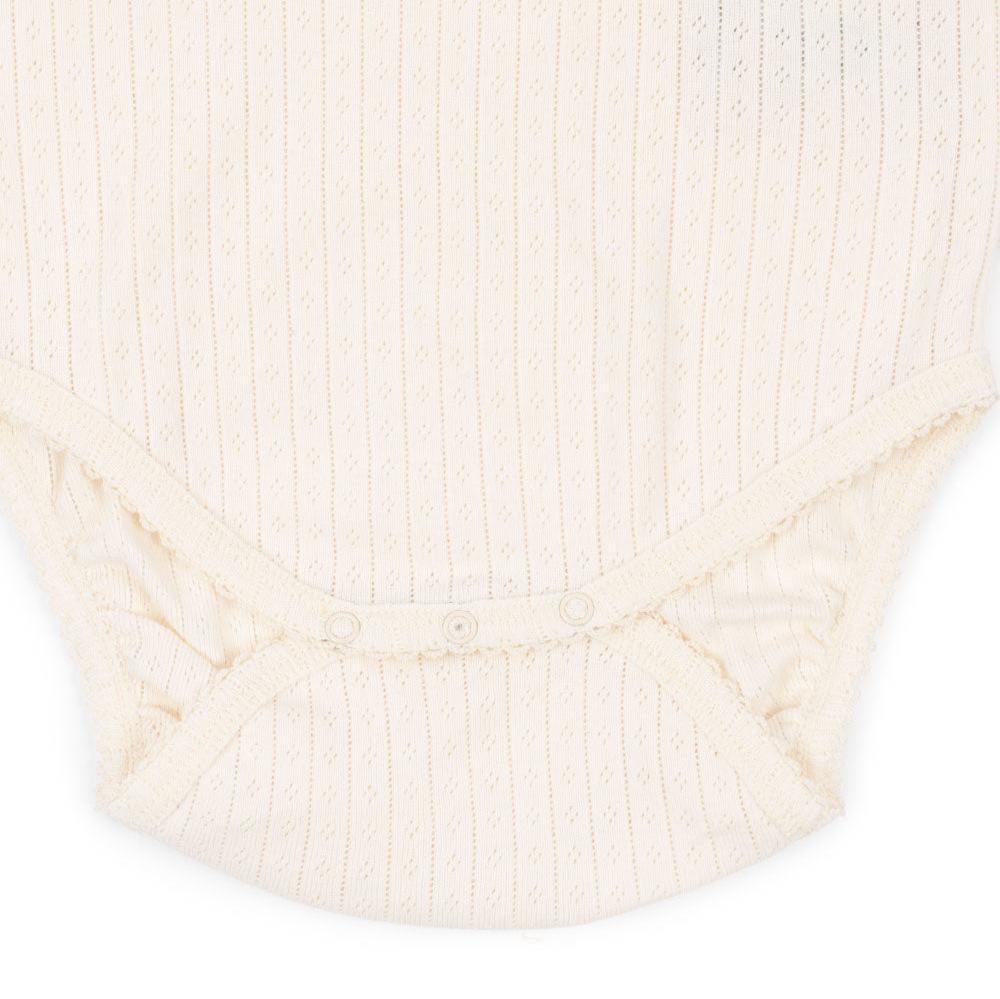 MINNIE GOTS LONG SLEEVE ONESIE - ANTIQUE WHITE