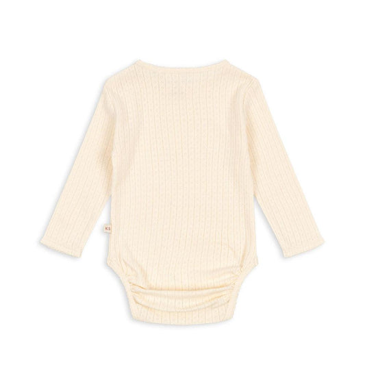 MINNIE GOTS LONG SLEEVE ONESIE - BUTTERCREAM