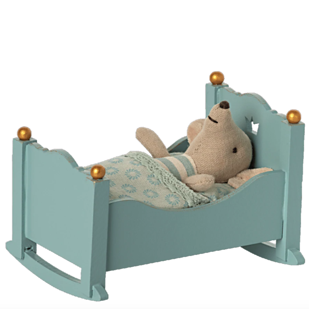 MAILEG MOUSE CRADLE, BLUE