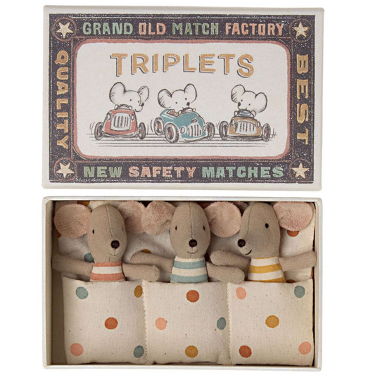 MAILEG BABY MICE TRIPLETS IN MATCHBOX