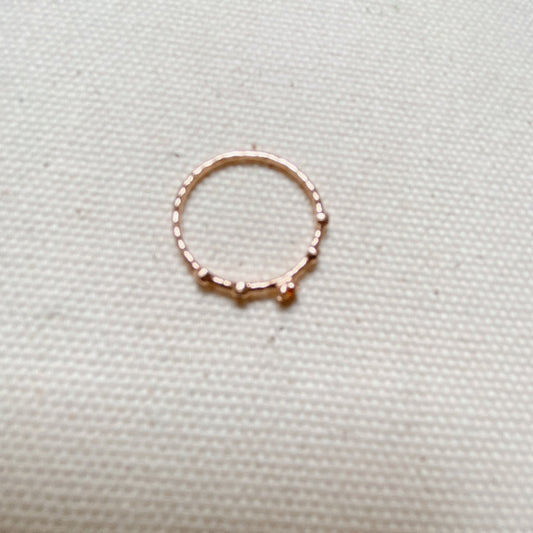 YELLOW & GREEN QUARTZ ROSE GOLD RING