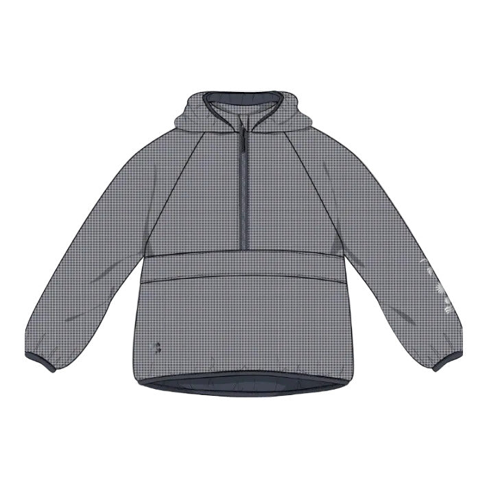LIGHTWEIGHT GINGHAM WINDBREAKER SHELL