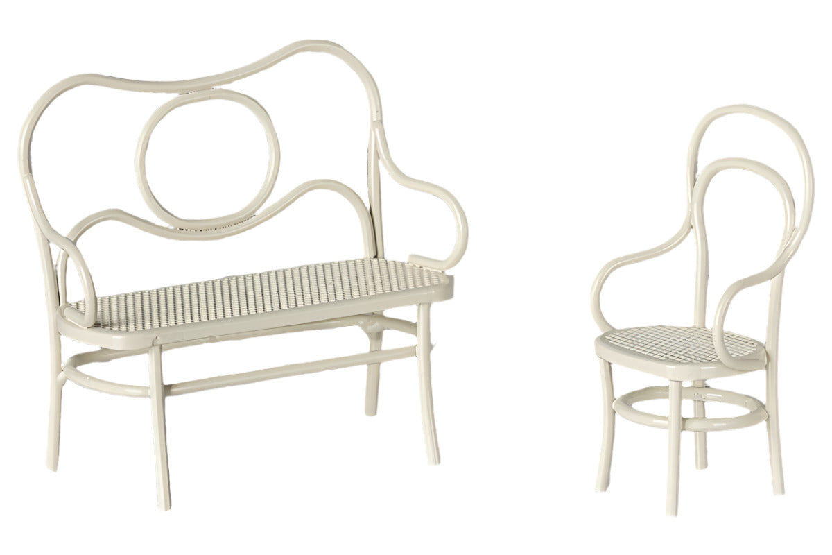 MAILEG MOUSE CAFE SET SMALL - OFF WHITE