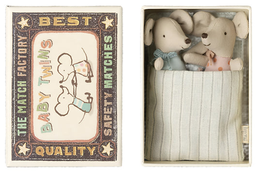 MAILEG BABY MICE TWINS IN MATCHBOX