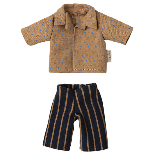 MAILEG POLKA DOT SHIRT & STRIPED PANT - DAD MOUSE