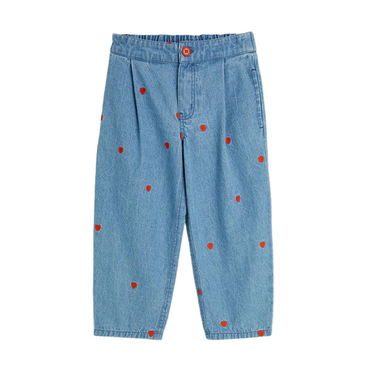 MINI HEARTS DENIM TROUSERS