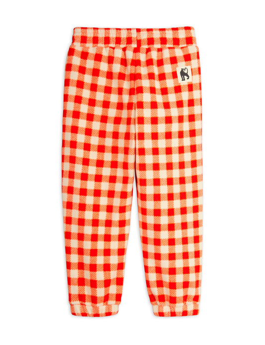 GINGHAM FLEECE TROUSERS
