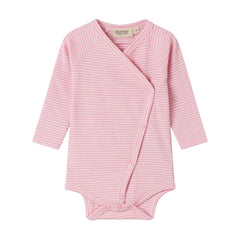 PINK STRIPE LONG SLEEVE ONESIE & PANT SET