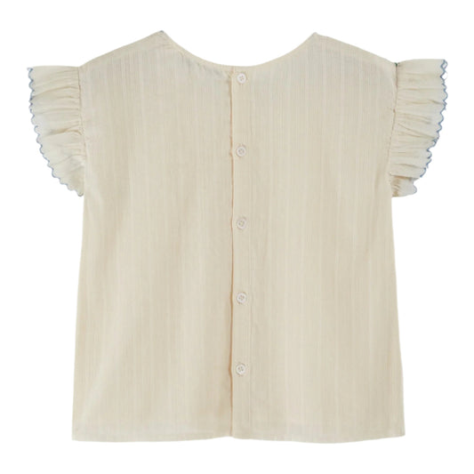 BRODEE SMOCKED BLOUSE - ECRU