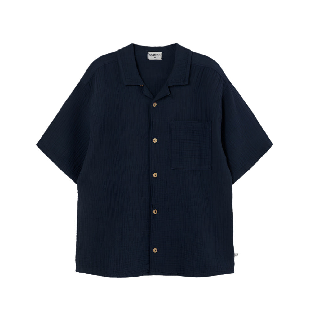 ABEL NAVY GAUZE SHIRT