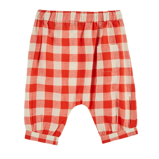 SAROUEL BEBE PANT - VICHY RED