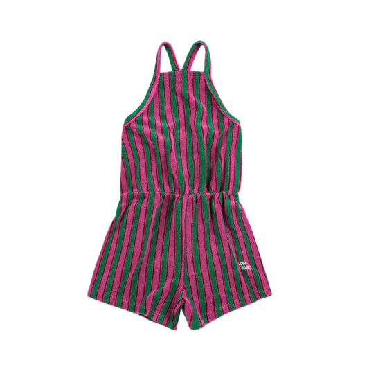 STRIPED TERRYCLOTH PLAYSUIT