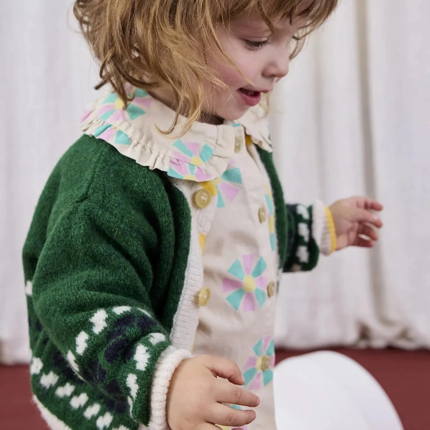 KALEIDOSCOPE JACQUARD CARDIGAN