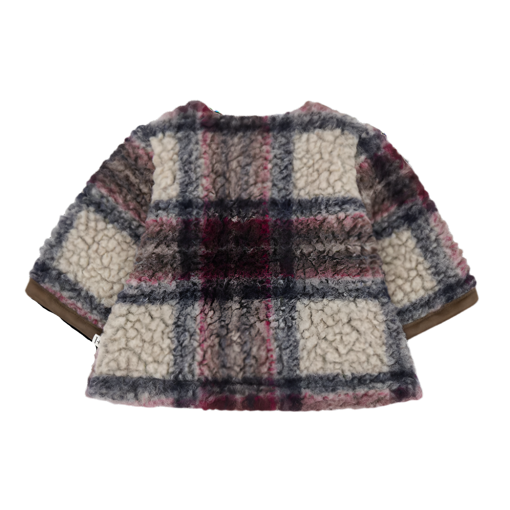 CHAROLTTE WOOL PLAID JACKET - DARK BLUE