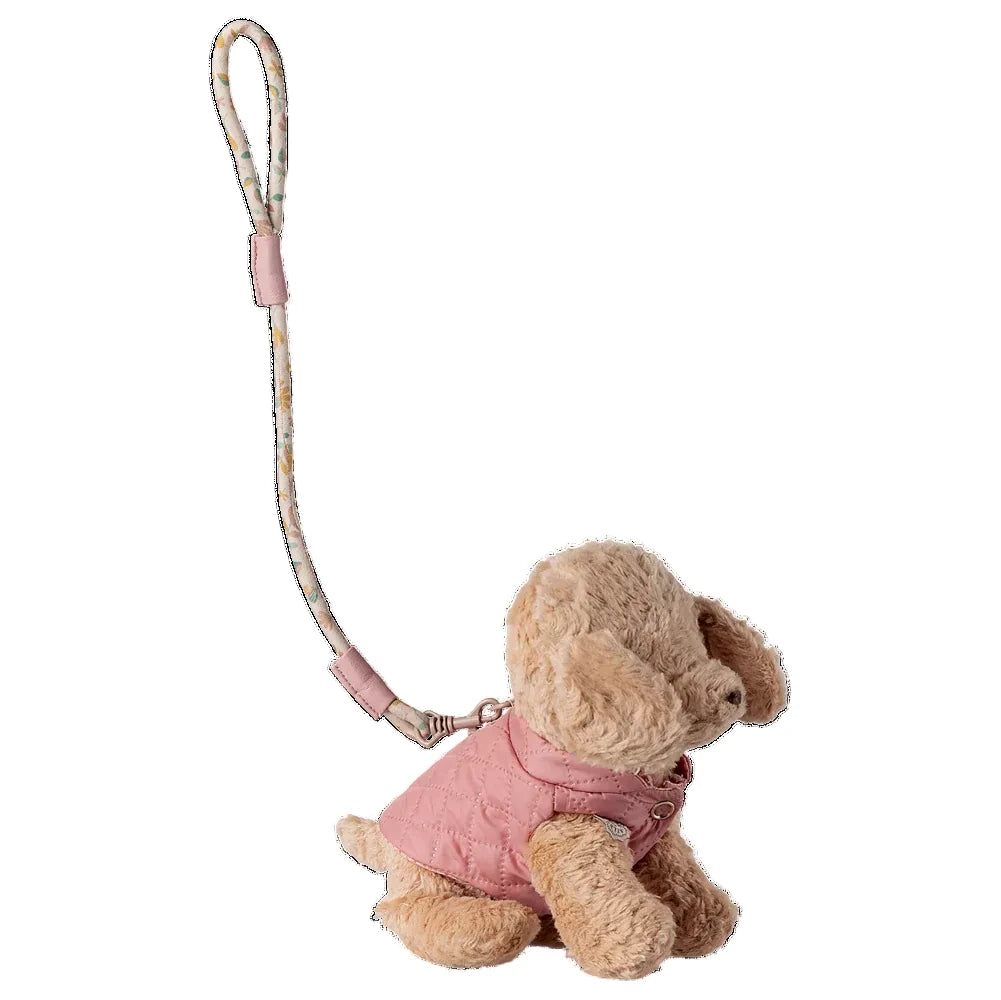 MAILEG PET SUPPLY - LEASH AND HARNESS - ROSE