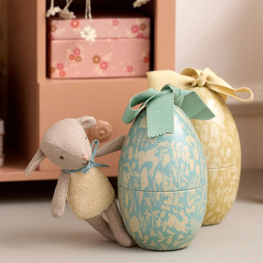 EASTER EGG WITH MICRO LAMB SMALL - DUSTY MINT
