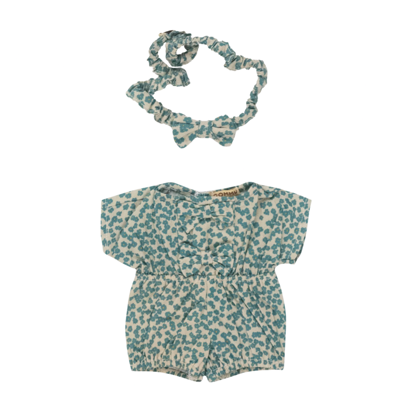 GOMMU ONE-PIECE WITH HEADBAND - GREEN FLORAL