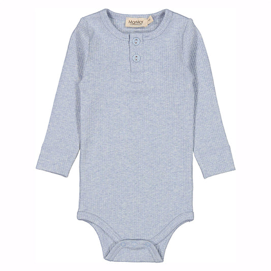 PLAIN BODY RIBBED LONG SLEEVE ONSIE - FRESH AIR MELANGE