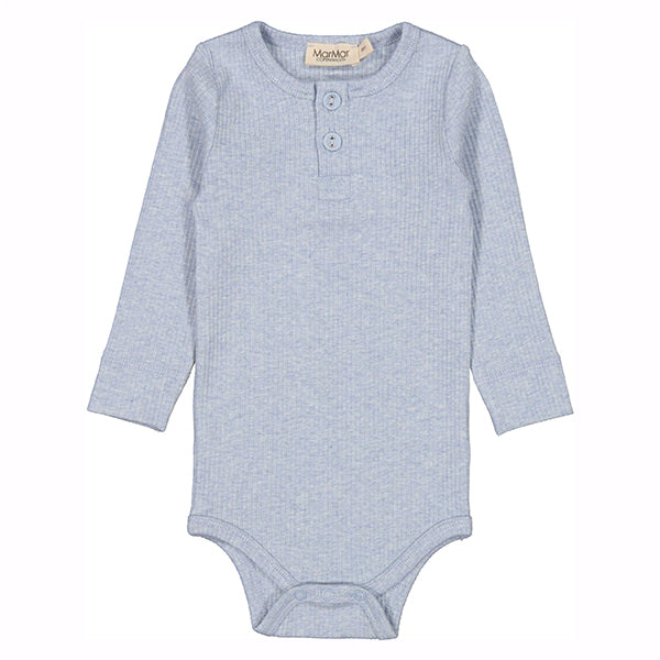 PLAIN BODY RIBBED LONG SLEEVE ONSIE - FRESH AIR MELANGE