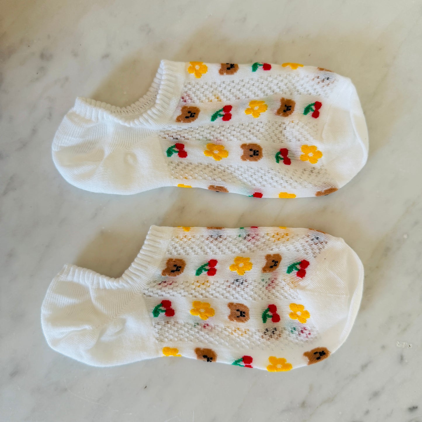 NO SHOW PIQUE EMOJI SOCKS