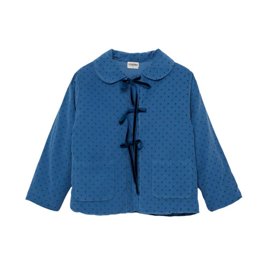 LEILA VELOR FLAKES JACKET - BLUE
