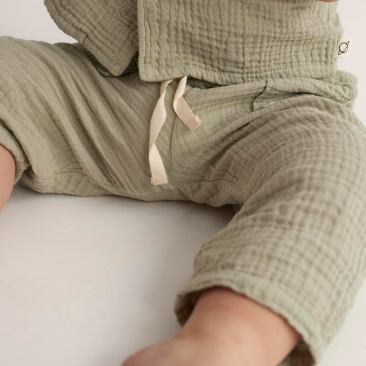 MARIO GAUZE PANT - FROSTY GREEN