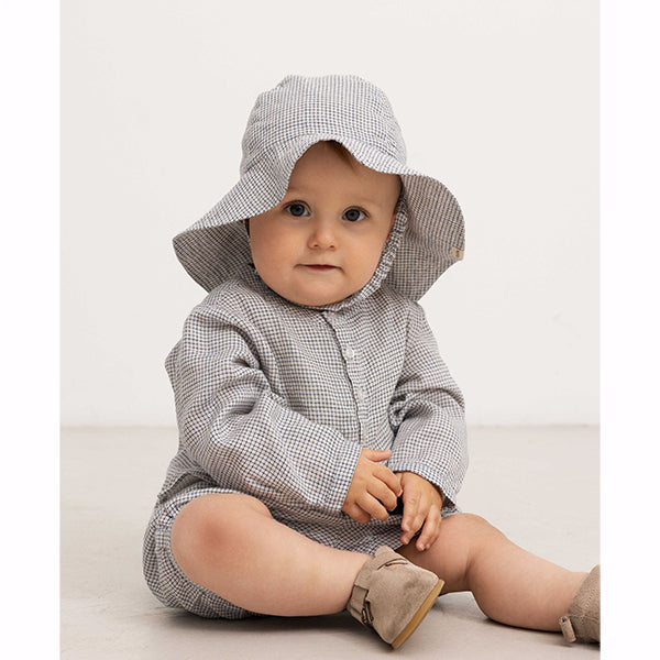 PAVI MINI CHECK LINEN BLOOMER PANT