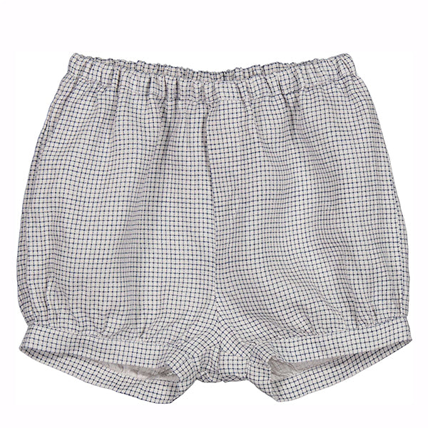 PAVI MINI CHECK LINEN BLOOMER PANT