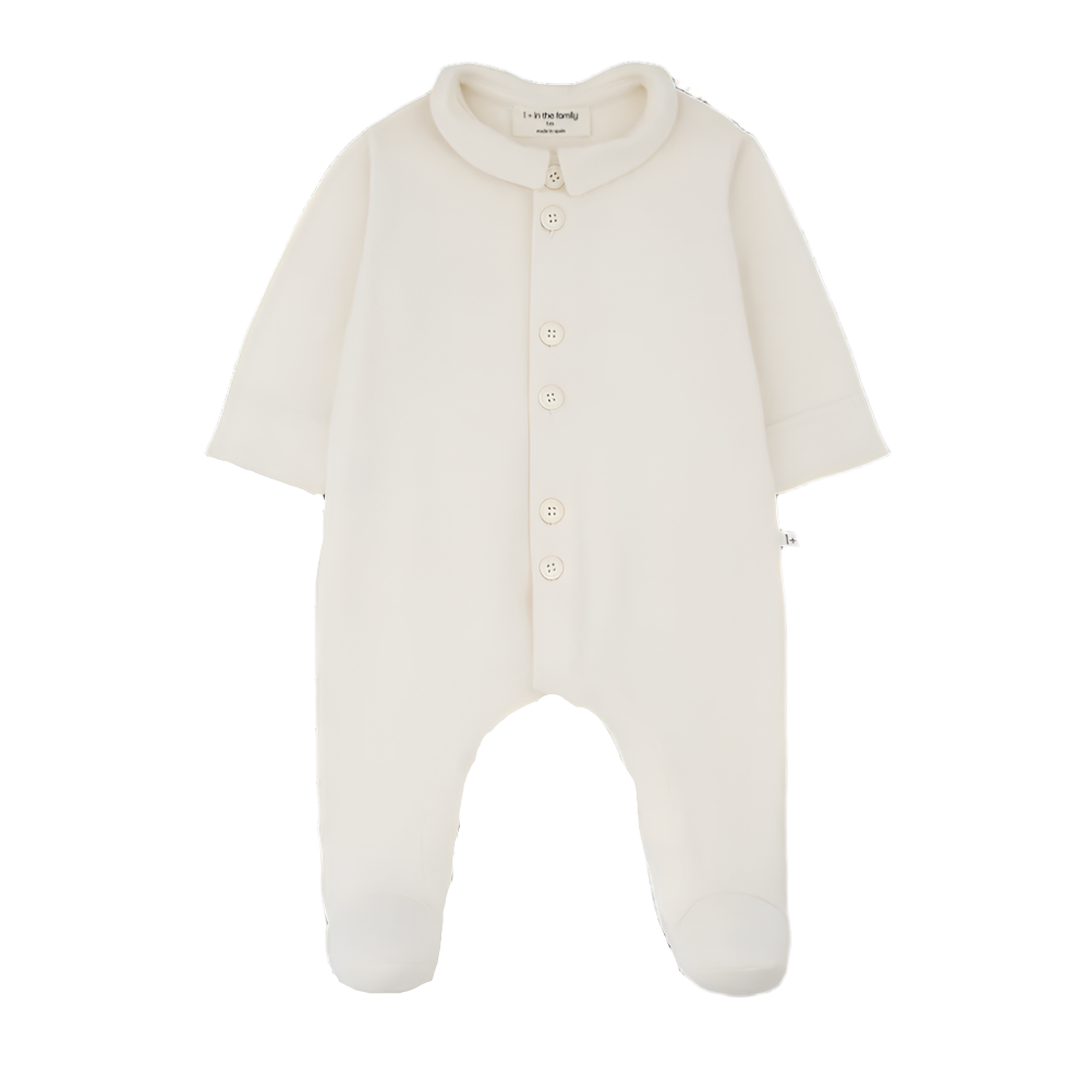 NOAH ORGANIC COTTON ONESIE - ECRU