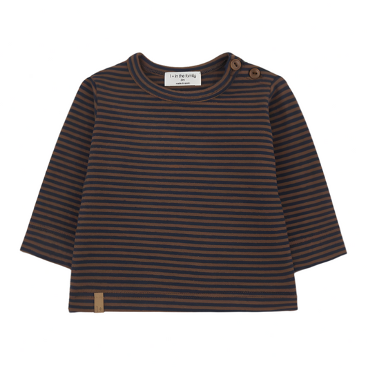 Striped long-sleeve shirt on a white background