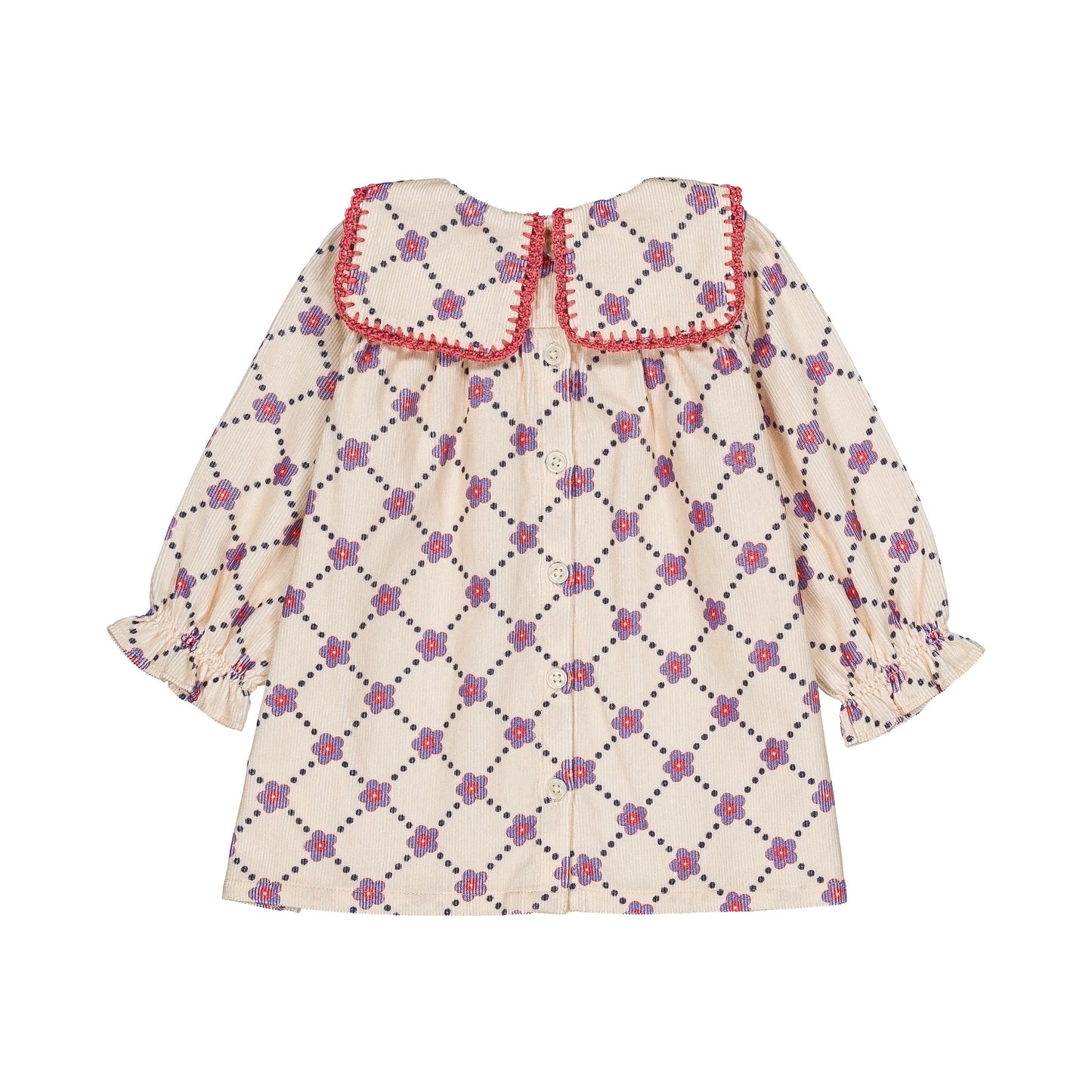 PRALINETTE BABY FLORAL CHECK DRESS