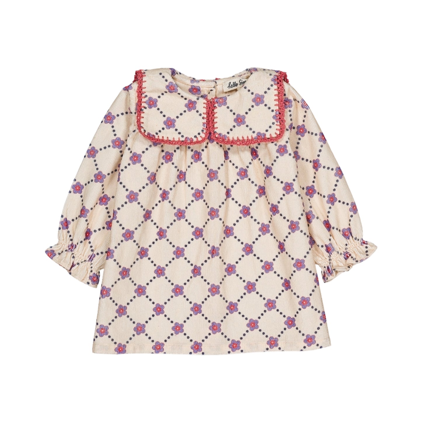 PRALINETTE BABY FLORAL CHECK DRESS