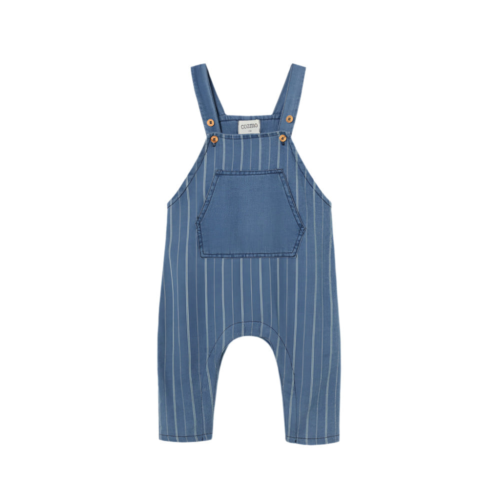 SAM STRIPE DENIM OVERALLS